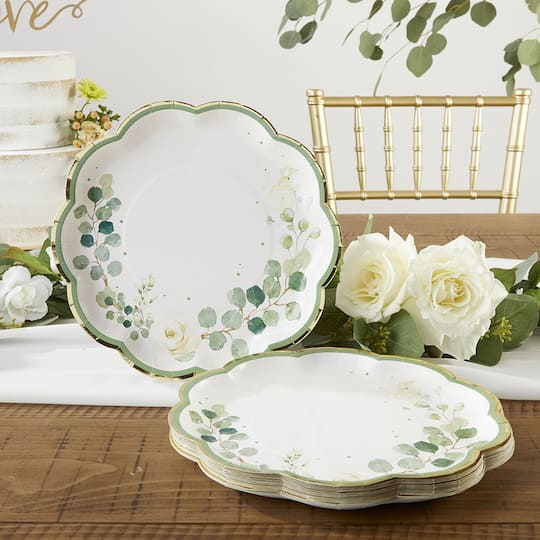 Kate Aspen® 9" Botanical Garden Premium Paper Plates, 32ct.